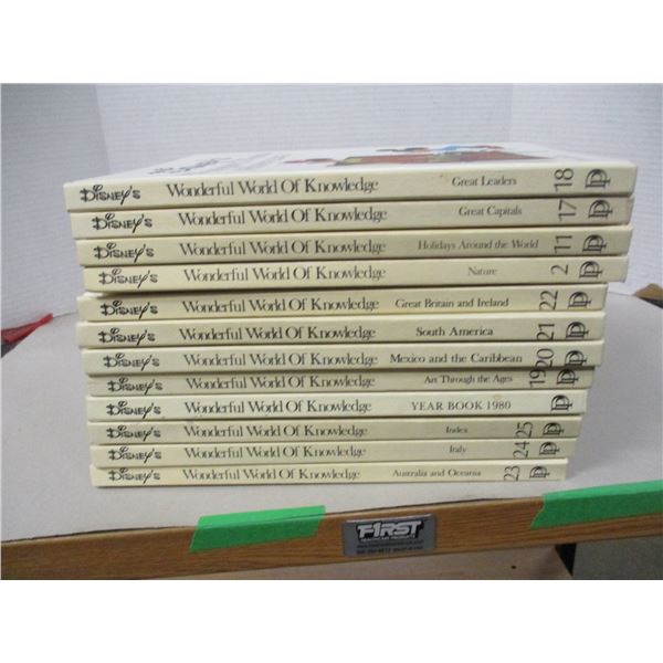 SEIZURE/COLLECTABLE:  BOX C/W DISNEY WONDERFUL WORLD OF KNOWLEDGE BOOKS