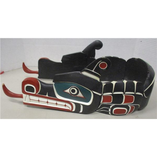 SEIZURE/COLLECTABLE:  COLORFUL WOODEN ORNAMENT (HEAD GEAR)