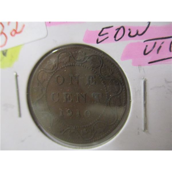 1910 CANADA KING EDWARD VII LARGE CENT