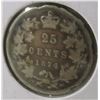 Image 3 : 1874H CANADA VICTORIAN QUARTER