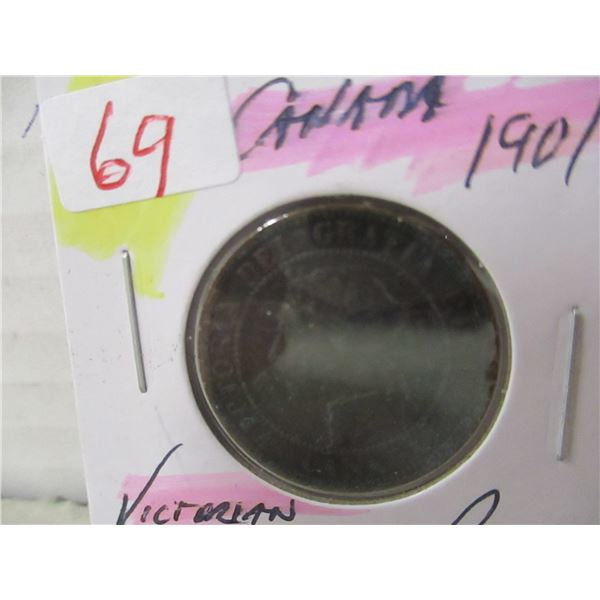 1901 CANADA VICTORIAN LARGE PENNY