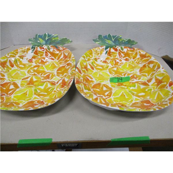 ESTATE:  2 PINEAPPLE DISHES