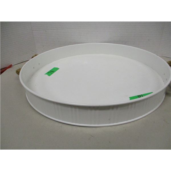 ESTATE:  15" ROUND METAL SERVING TRAY