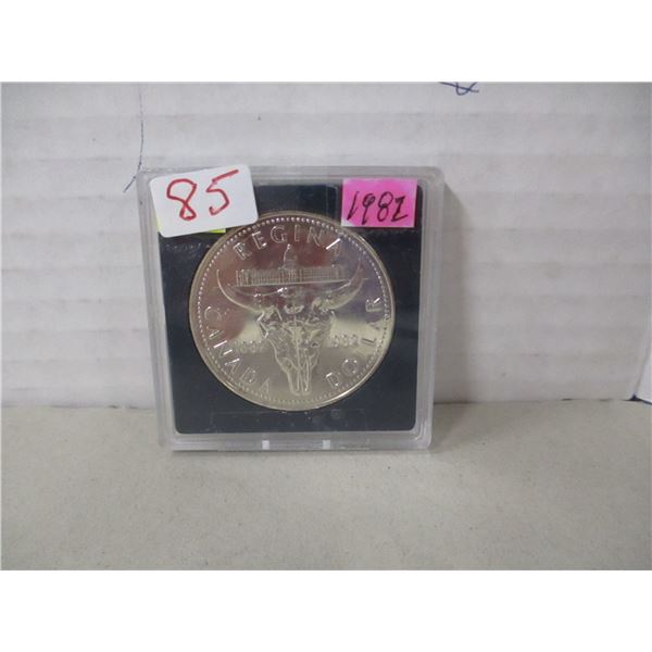 1982 BU REGINA CASED CANADA SILVER DOLLAR