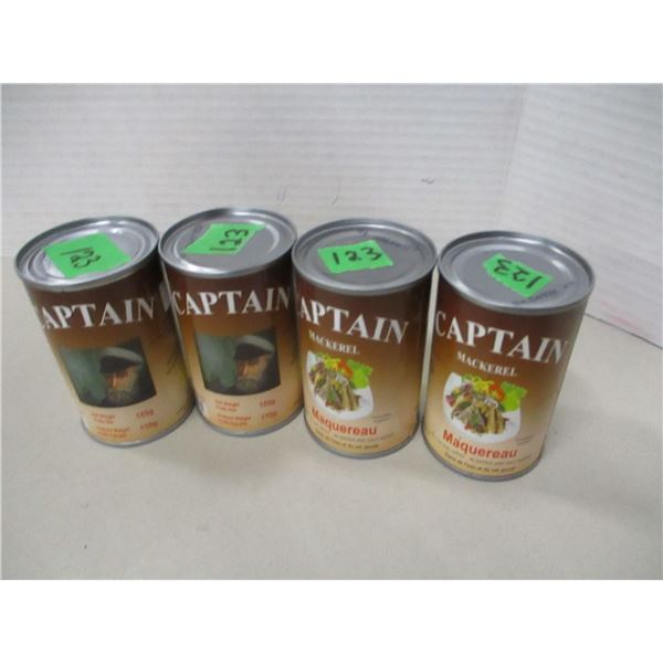 FREIGHT DAMAGE (AS IS):  MAKERAL IN SALT & WATER (4 CANS X 155G)