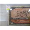 Image 3 : 1954 POKER HAND SERIAL NUMBER (0'S & 8'S) DEVILS FACE CANADA $2 BILL