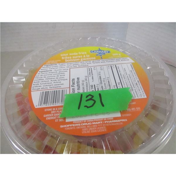 FREIGHT DAMAGE (AS IS):  SOUR SODA FRIES CANDY (500G) - CONTAINER