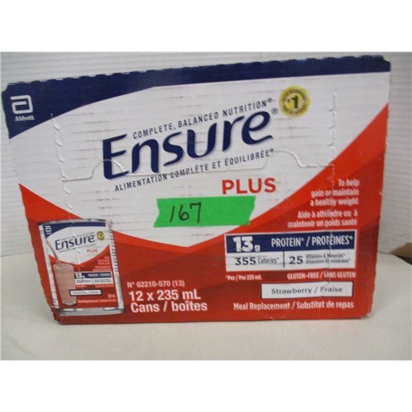 ENSURE PLUS STRAWBERRY FLAVOR (12 CANS X 235 ML) - CASE