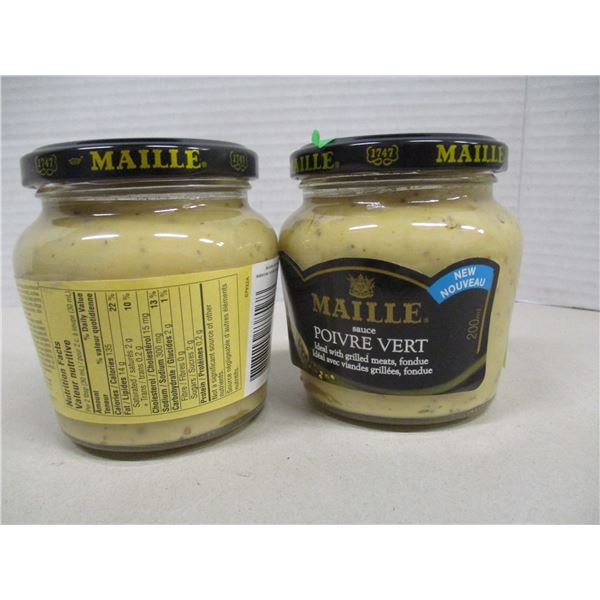 FREIGHT DAMAGE (AS IS):  MAILLE PEPPER SAUCE (2 JARS X 200 ML)