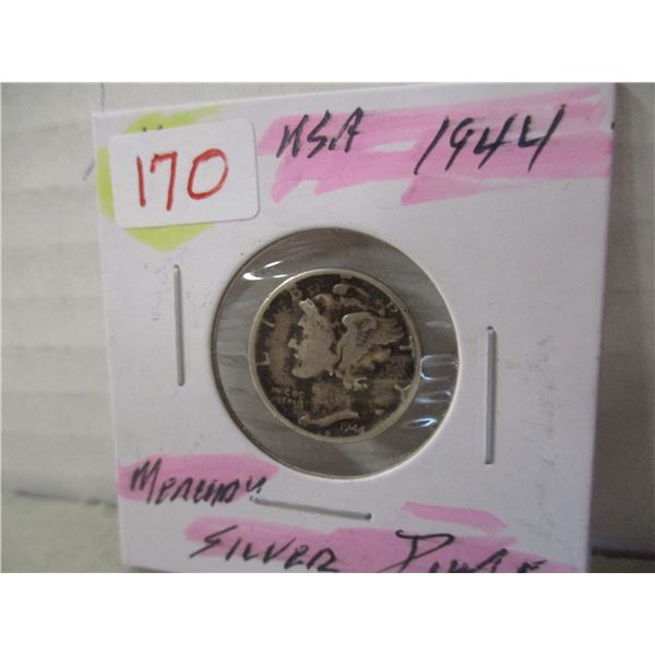 1944 MERCURY USA SILVER DIME