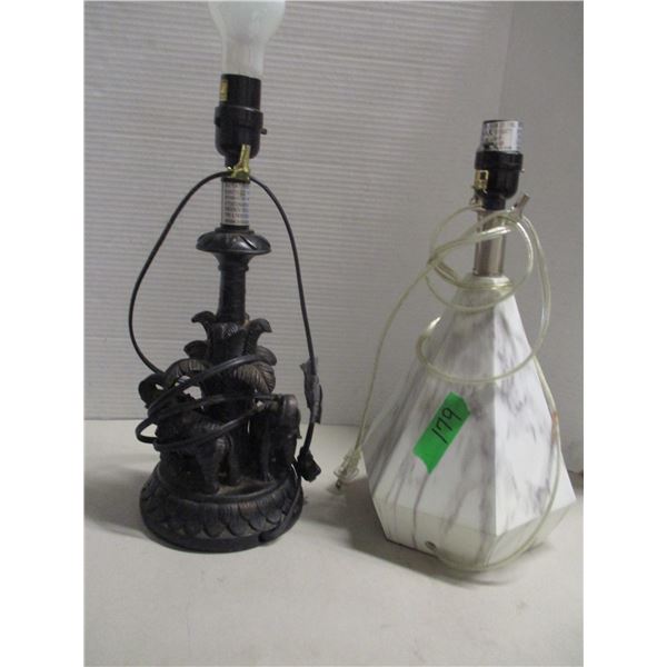 2 LAMPS (NO SHADES)