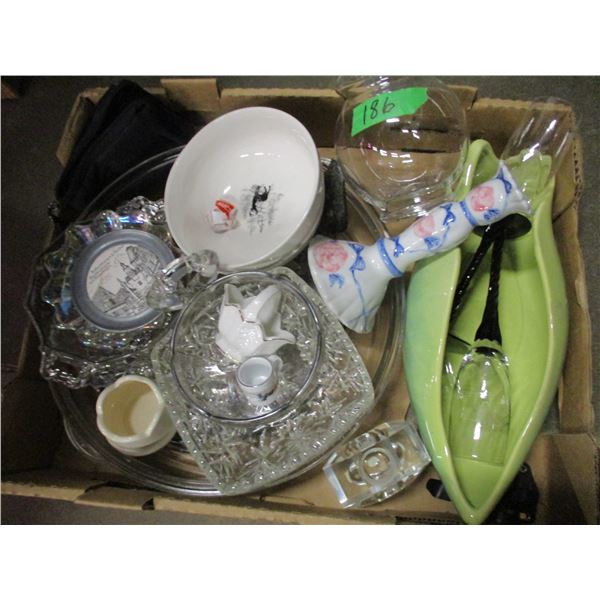 BOX C/W ASSORTED GLASSWARE