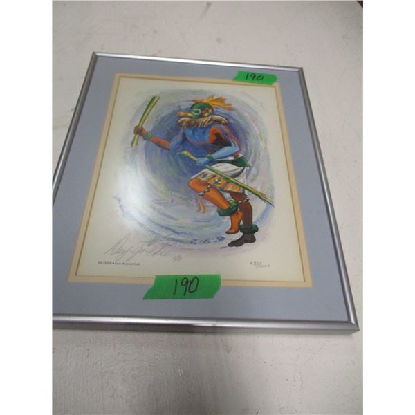 SEIZURE/COLLECTABLE:  "ZUNI WARRIOR GOD" PICTURE BY DAY GO CHEE (NO. 63/1000)