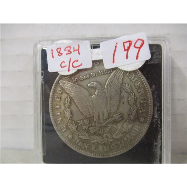 1884 USA CARSON CITY SILVER DOLLAR (AS IS - NOT TESTED - SILVER CONTENT NOT VERIFIED)