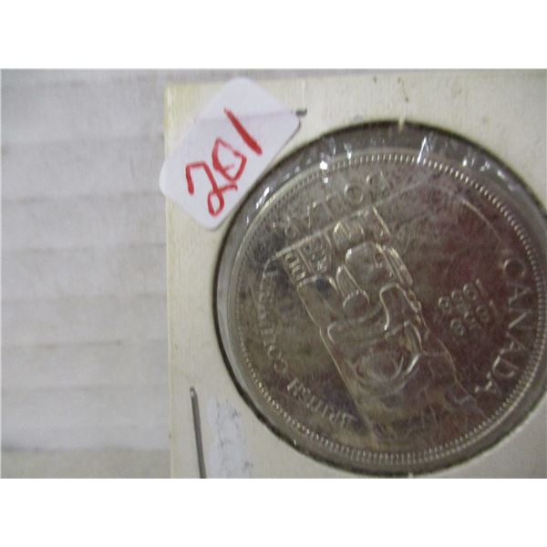1958 BC TOTEM POLE SILVER DOLLAR