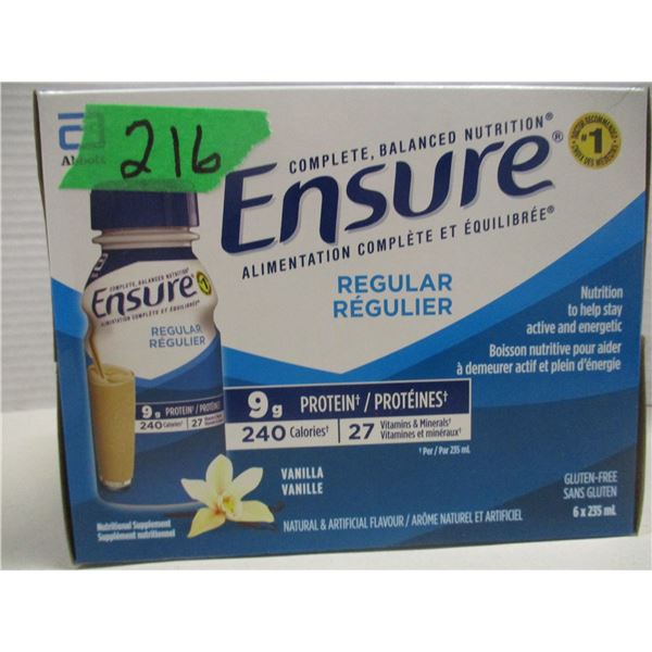 REGULAR VANILLA ENSURE (6 BOTTLES) - BUNDLE