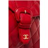 Image 5 : Chanel Red Leather Chain Buckle Flap Shoulder Bag