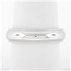 Unisex 18k White Gold 5mm Polished Domed w/ Milgrain Sides Wedding Band Ring