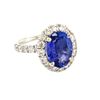 3.70 ctw Tanzanite & Diamond Ring - 14KT White Gold
