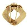 Image 4 : Retro Vintage 14k Gold 0.12 ctw Round Diamond Fluted Grooved Fur Clip Pin Brooch