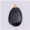 Image 3 : 18K Yellow Gold & Carved Quartz Pendant by Carlo Rici