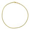 Image 1 : Italian 14k Gold 10" 1.6mm Fancy Diamond Cut Rounded Link Ankle Bracelet Anklet