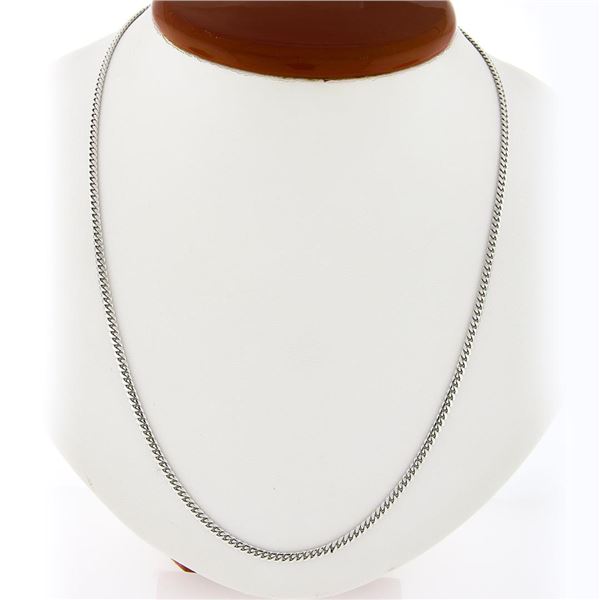 NEW Unisex Solid 14k White Gold 2.8mm Miami Cuban Curb Link 22" Chain Necklace