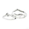 Image 7 : Vintage 14K White Gold 0.62 ctw Diamond Solitaire Engagement & Wedding Ring Set
