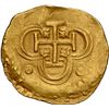 Image 2 : SPAIN, Seville, gold cob 2 escudos, Philip II, assayer Gothic D below mintmark S to left, denominati