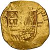 Image 1 : SPAIN, Seville, gold cob 2 escudos, Philip II or III, assayer not visible, NGC AU details / cleaned.