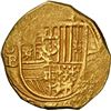 Image 1 : SPAIN, Seville, gold cob 2 escudos, Philip III, assayer B, OMNIVM in legend, NGC AU 58.