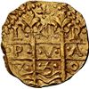 Image 1 : PERU, Lima, gold cob 4 escudos, 1750 R, mule with 8E cross side, NGC MS 64 (Shipwreck Blue Label), "