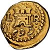 Image 1 : PERU, Lima, gold cob 1 escudo, 1699 R, rare, NGC AU 55, ex-Almenara.