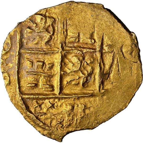 COLOMBIA, Bogotá, gold cob 2 escudos, Charles II posthumous, no assayer (Arce), NGC MS 63 (1715 Flee