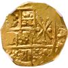 Image 1 : COLOMBIA, Bogotá, gold cob 2 escudos, Charles II posthumous, no assayer (Arce), NGC MS 63 (1715 Flee
