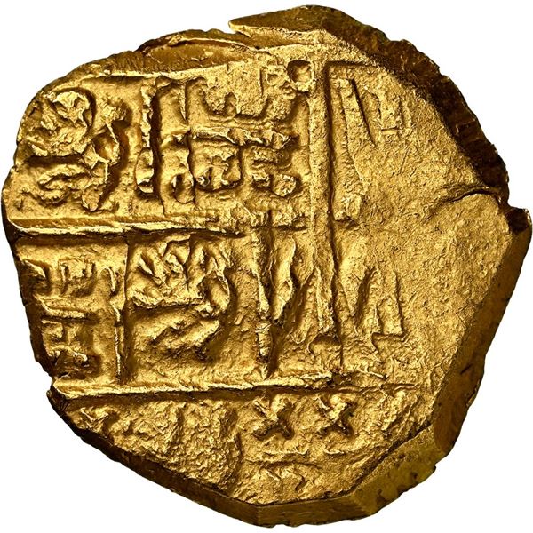 COLOMBIA, Bogotá, gold cob 2 escudos, 1714/3, no assayer (Arce), very rare, NGC MS 63 (1715 Fleet Sh