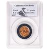 Image 1 : Pinch of California gold flakes, 1.5 grams, ex-SS Central America (1857).