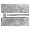 Image 1 : Silver "tumbaga" bar M-4, 14.84 lb av, marked with fineness iU oIIII L (1450/2400 fine), assayer(?) 