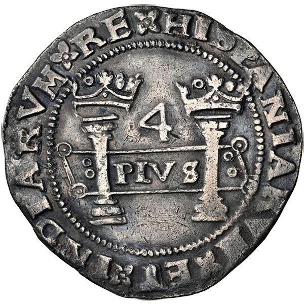 MEXICO, Mexico City, 4 reales, Charles-Joanna, "Early Series," assayer P to right, mintmark M to lef