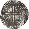 Image 2 : MEXICO, Mexico City, cob 4 reales, Philip II, assayer not visible (O) below mintmark oM to left.