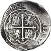 Image 2 : MEXICO, Mexico City, cob 4 reales, Philip II, assayer O below mintmark oM to right.