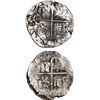 Image 2 : SPAIN, Seville, lot of two cob 8 reales, Philip II, assayer Gothic D at 4 o'clock outside tressure o
