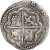 Image 2 : PERU, Lima, cob 2 reales, Philip II, assayer Diego de la Torre, *-ii to left, P-oD to right, no Grad