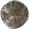 Image 2 : BOLIVIA, Potosí, cob 8 reales, Philip II, assayer B (3rd period), Grade 1.