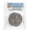 Image 4 : COLOMBIA, Cartagena, cob 8 reales, 1621 A, extremely rare, PCGS VF details / saltwater damage (Dry T