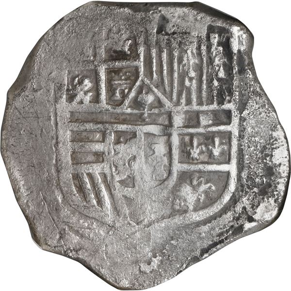 MEXICO, Mexico City, cob 4 reales, Philip III, assayer not visible, NGC Shipwreck Effect (São José S