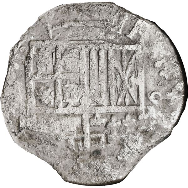BOLIVIA, Potosí, cob 8 reales, Philip III, assayer not visible, Grade 2, NGC Shipwreck Effect (São J