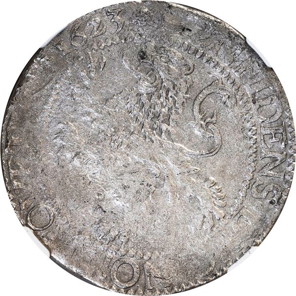NETHERLANDS (United), Zeeland, "lion" daalder, 1623, NGC Genuine (Shipwreck Blue Label).