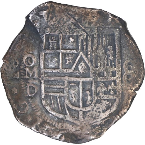 MEXICO, Mexico City, cob 8 reales, Philip IV, assayer D.