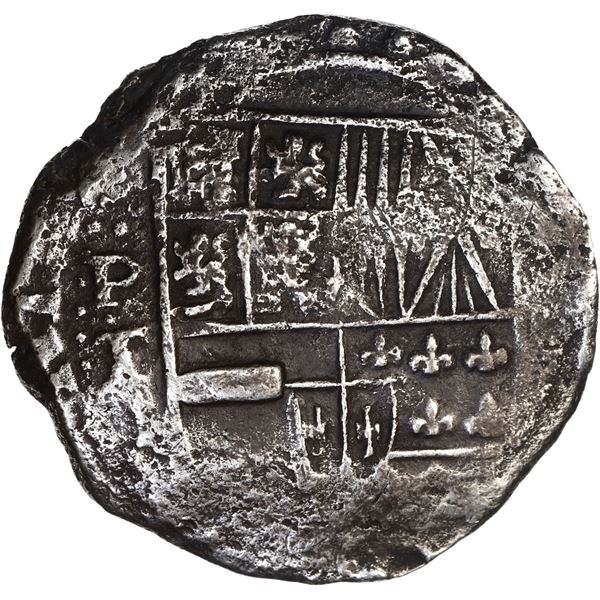 BOLIVIA, Potosí, cob 8 reales, Philip IV, assayer T (1630s).